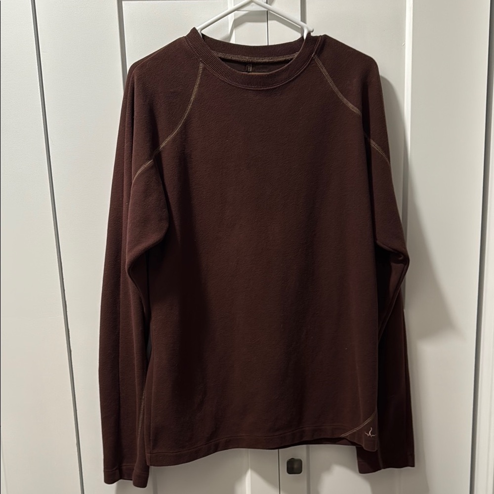 Prana Men's Earthy Brown Long Sleeve Shirt Size M
